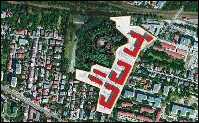 Wizualizacja zabudowy stworzona przez aktywistów z Bronowic na podstawie wniosków o "wuzetki"