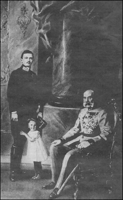 Rodzinna idylla: Franciszek Józef I, Karol i Otto Habsburgowie