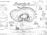 Fort nowego rdzenia Twierdzy N 8 Łobzów - plan ze zbiorów CAW