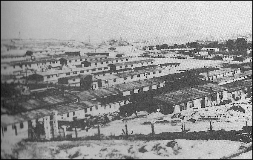 Obóz koncentracyjny ''Płaszów'', widok z C - Dołka w kierunku ul. Jerozolimskiej, fot. z okresu okupacji; ze zbiorów OKBZpNP, DDM, sygn. 63 054